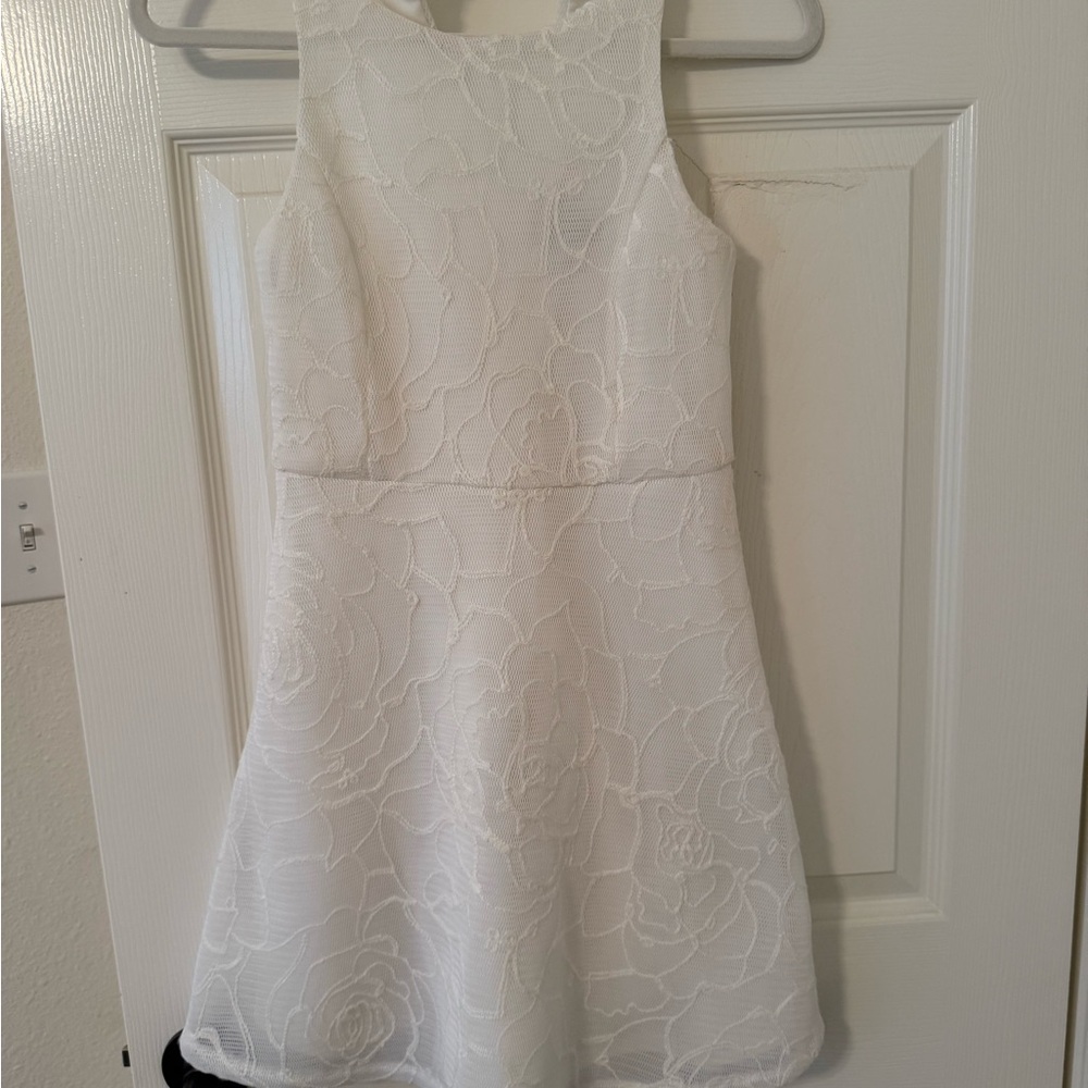 Zunie Ivory Floral Kids Dress